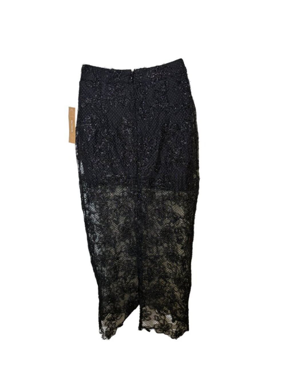 o.p.t Ren Black Lace Sheer Midi Skirt NWT Size 0 Party Glam - Picture 3 of 6